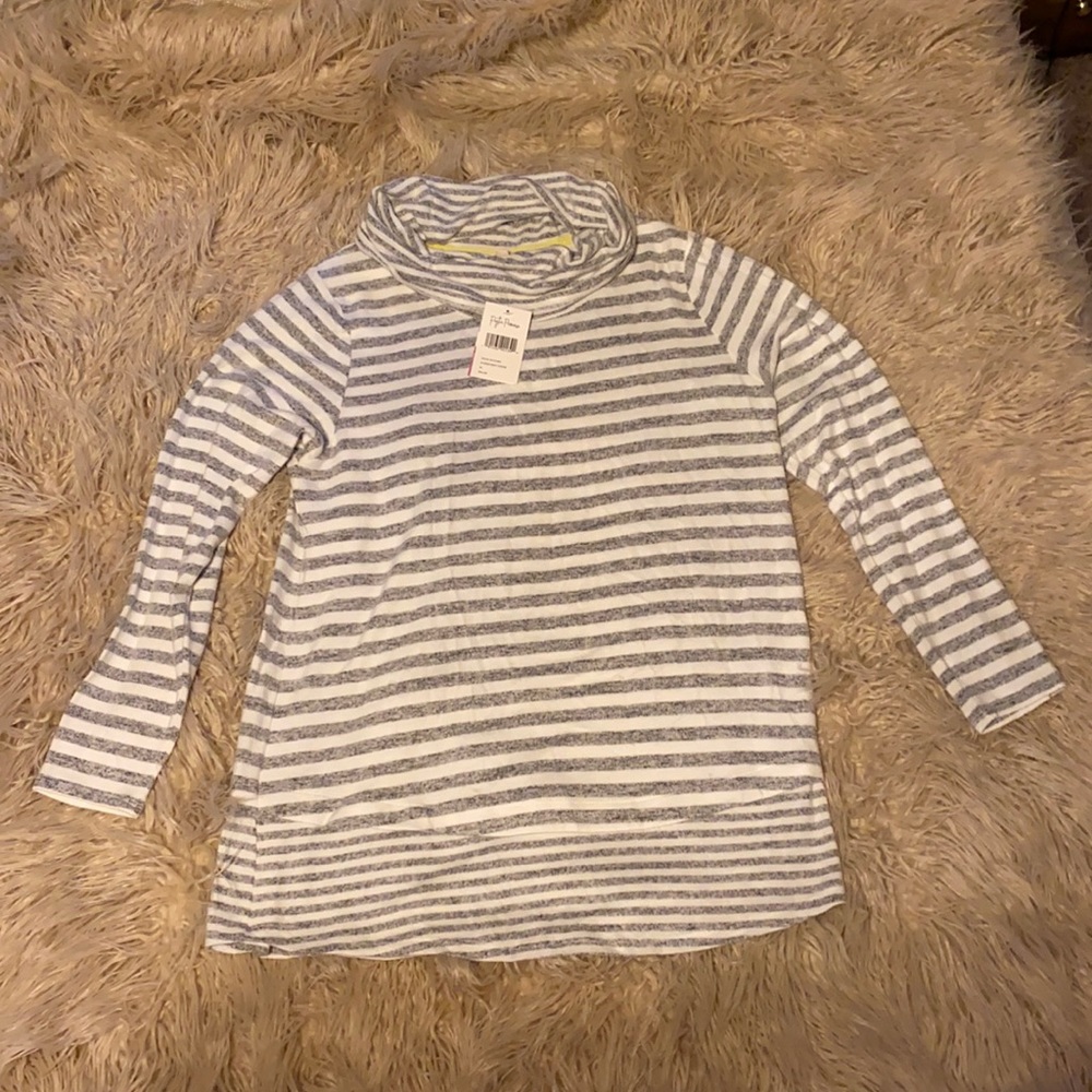 Grey and White Striped Sweater Tunic - New with tags!